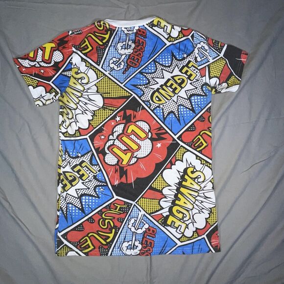 Bailey Apparel Launder HUSTLE Retro Pop Art Graphic T Shirt Mens Size Small - Picture 11 of 16